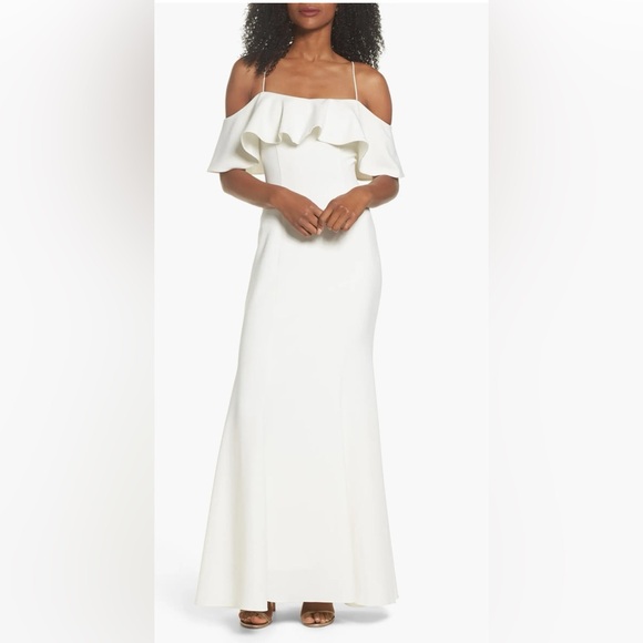 Ruffle Cold Shoulder Gown Eliza J SPL
